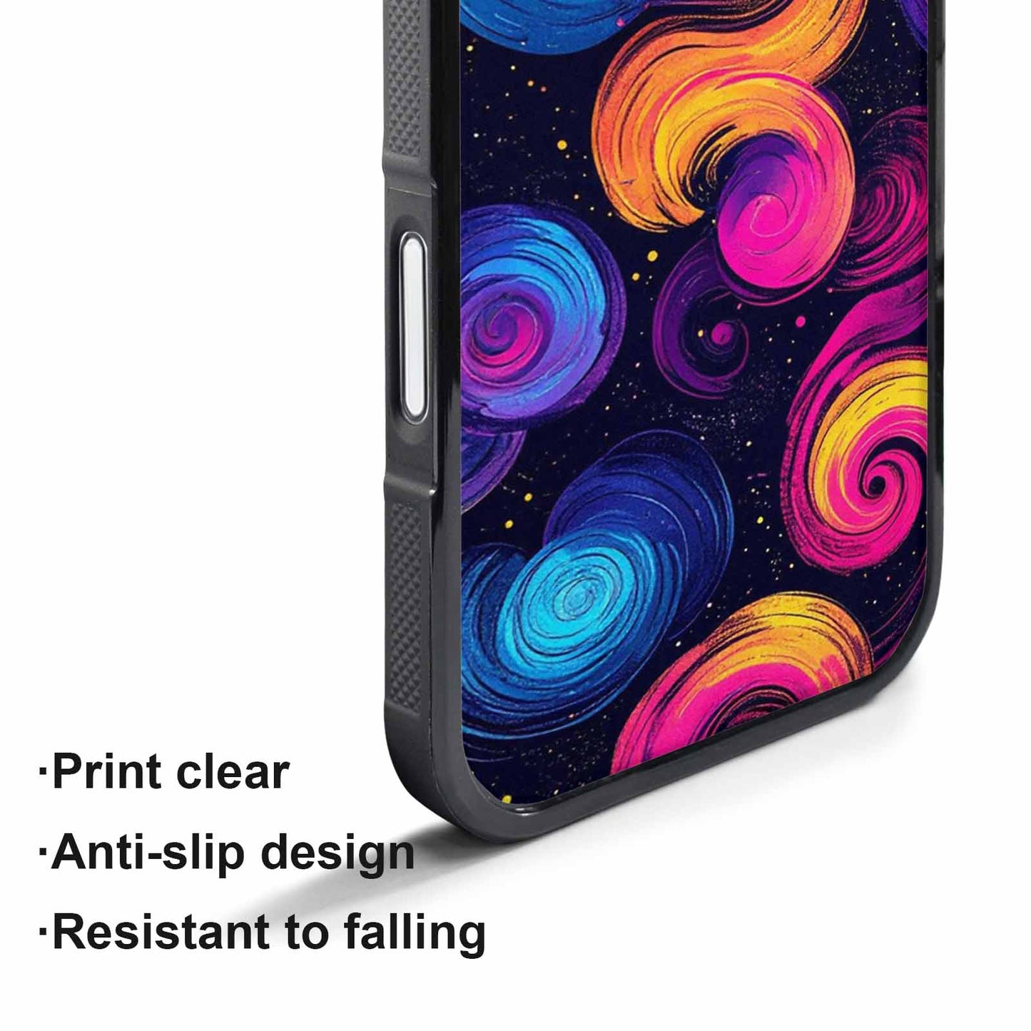 iPhone 17 Pro Case — Rose Galaxy Art Seamless Pattern Galaxy, Custom Art Phone Cover