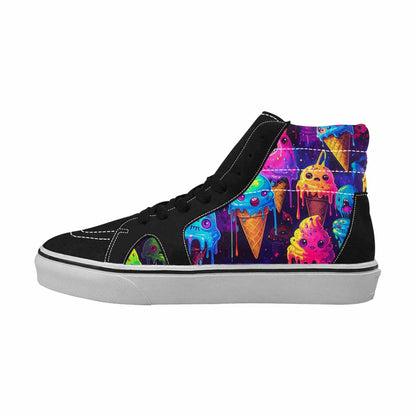 MEN'S Ice Cream Monsters  High Top Canvas Y2K Custom Shoes