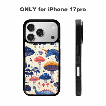 iPhone 17 Pro Case — Vintage Dinosaurs Mushroom Retro Vintage, Custom Phone Case