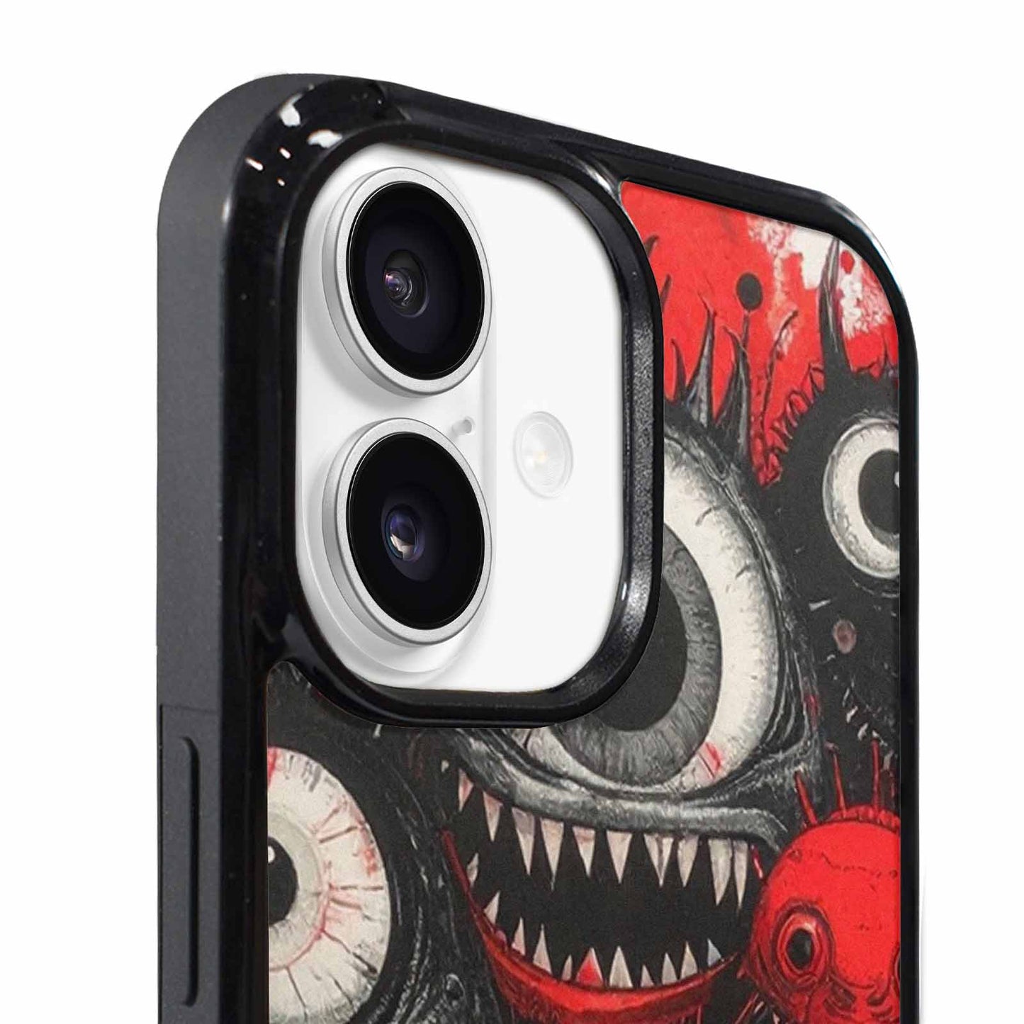 iPhone 17 Case — Black &amp; Red Ink Original Art, Custom Art Phone Cover