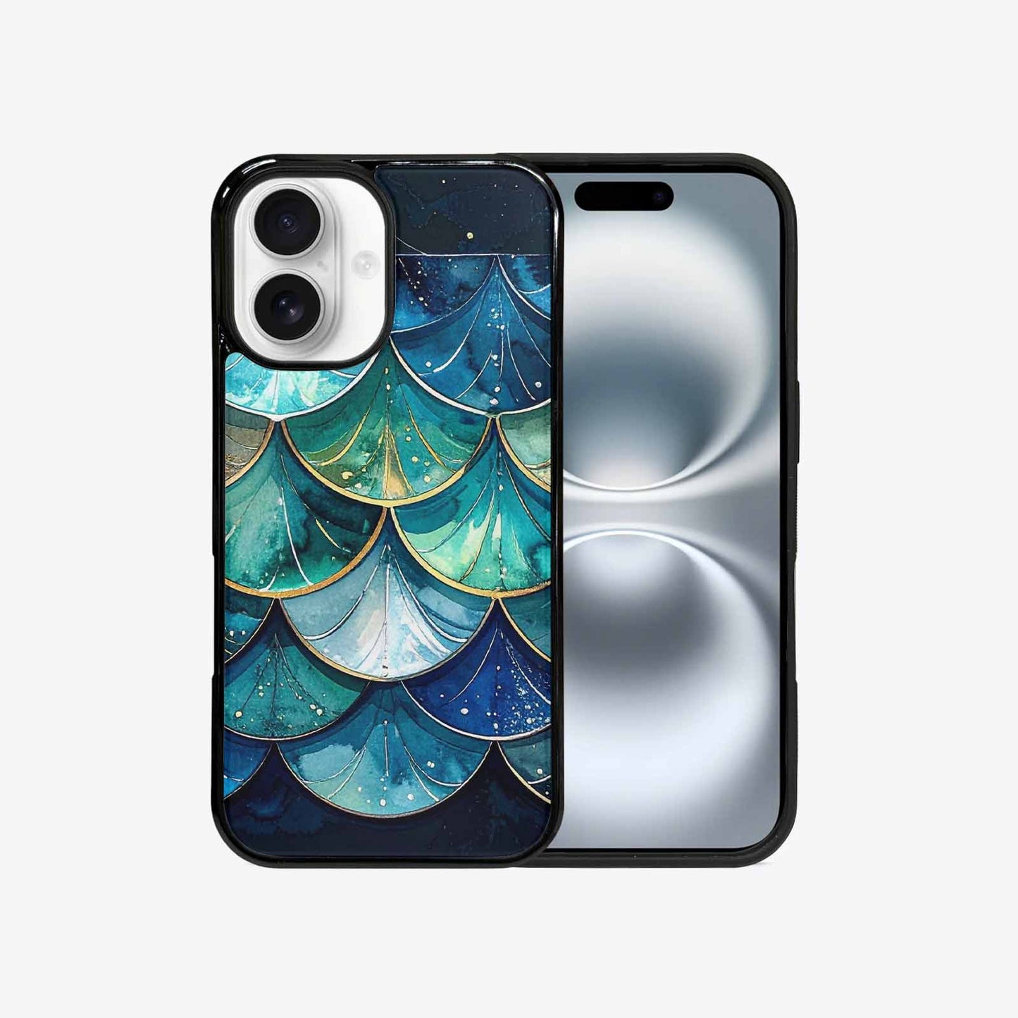iPhone 16 Case — Mermaid Scale Art Pattern, Custom Printed Phone Case
