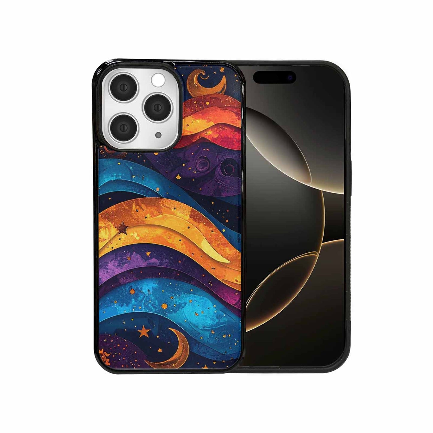 iPhone 15 Pro Max Case — Steampunk Galaxy Art Seamless Pattern Vibrant, Custom Art Phone Cover