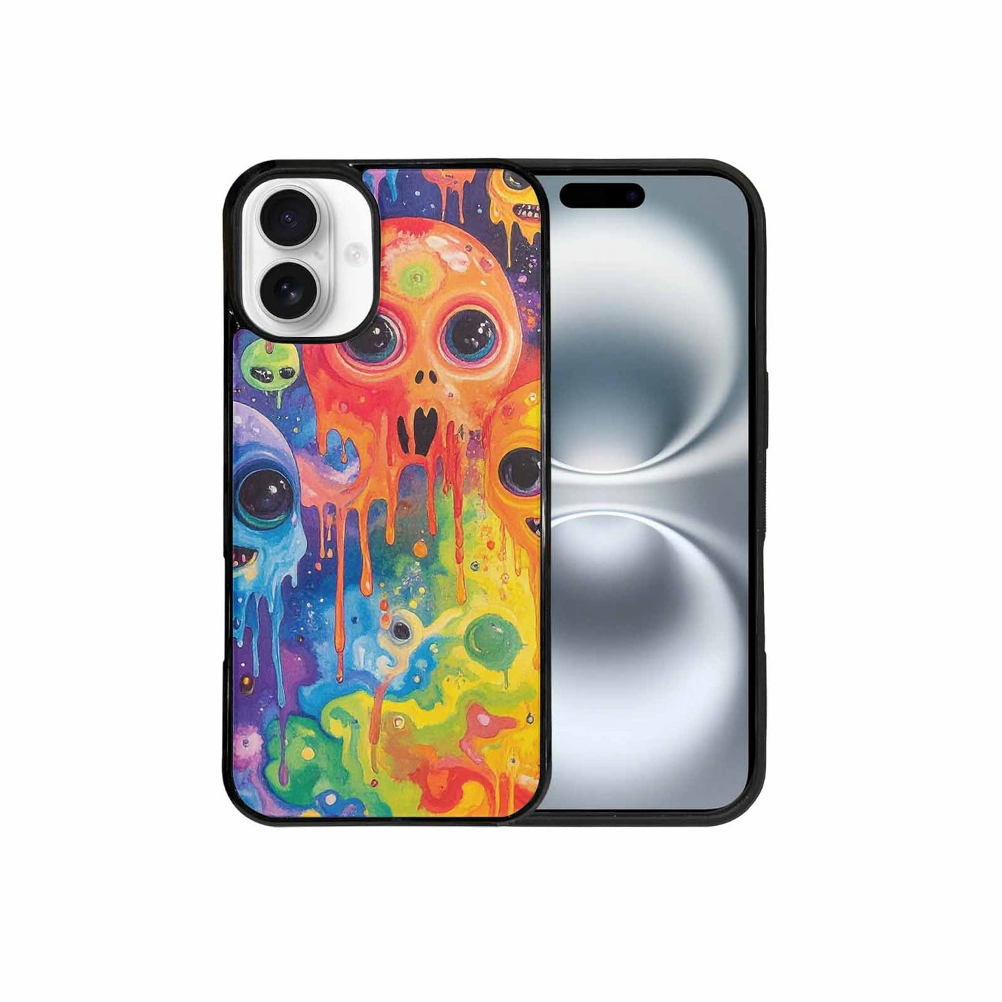iPhone 16 Plus Case — Aliens Tie Dyemelting Aliens P, Personalized Phone Case