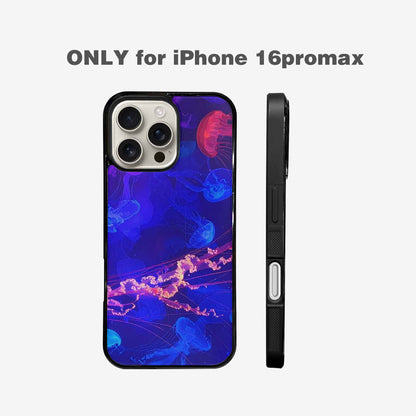 iPhone 16 Pro Max Case — Jellyfish Glow Jellyfish Glow Pattern Hundreds, Custom Print Case Cover