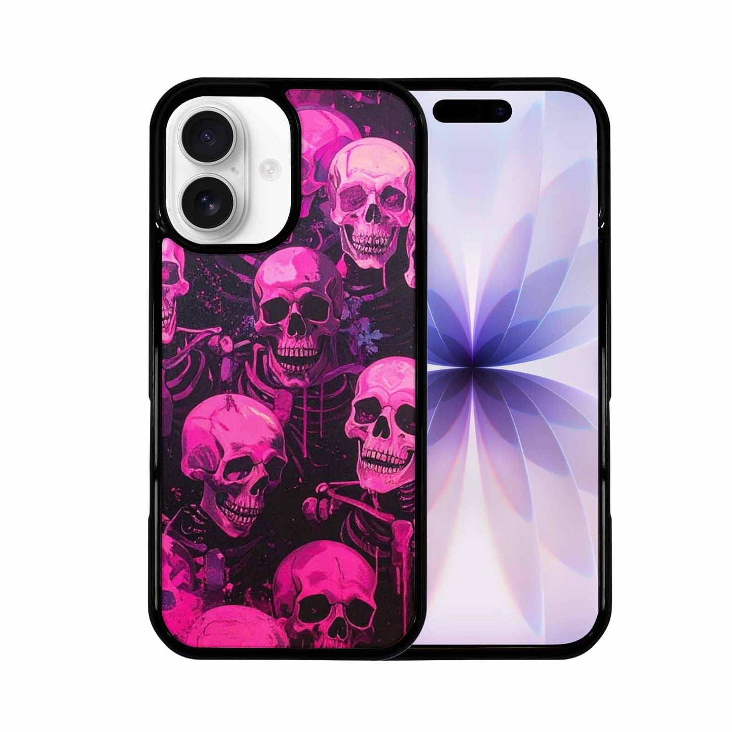 iPhone 17 Case — Skeletons Neon Pink Glowskelet Original Art, Original Design Phone Case