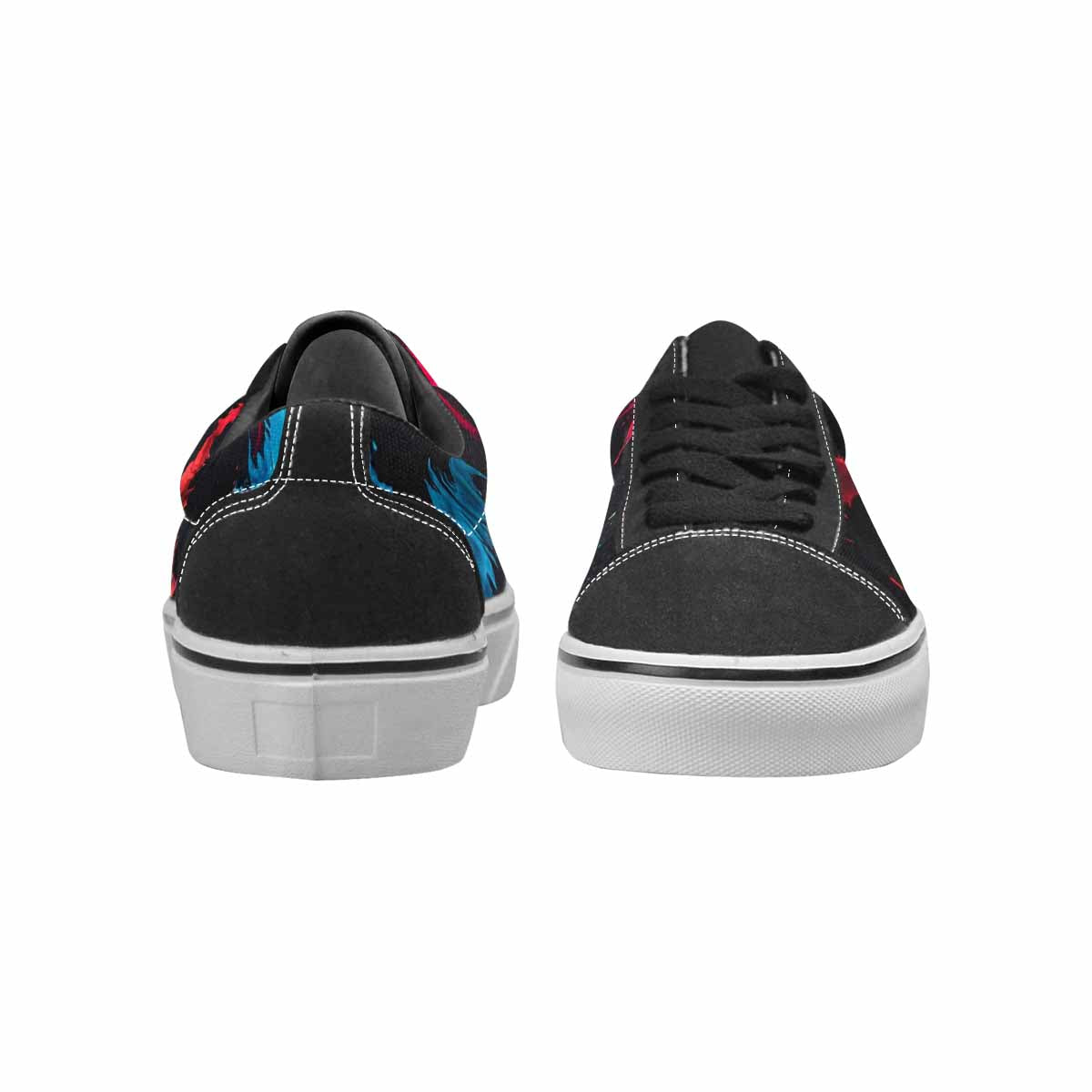 MEN'S Dark Animal Print Canvas Lace-Up Aesthetic Shoes