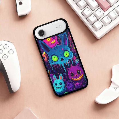 iPhone 17 Air Case — Mixed Toxic Glow Creature Pattern Cartoon, Custom Art Phone Cover