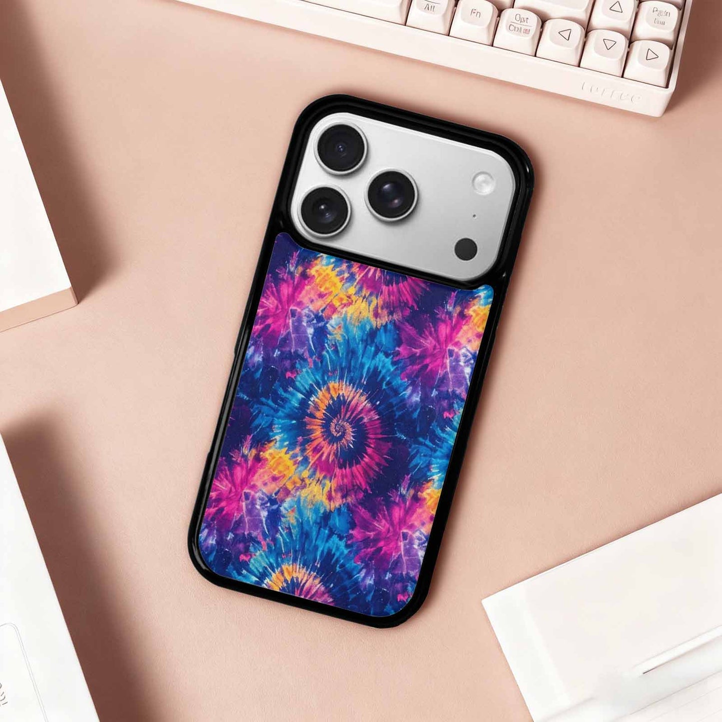 iPhone 17 Pro Case — Small Tie Dye Swirl Pattern Tie, Customized Protective Case