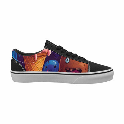 WOMEN'S Melting Ice Cream Monster Lace-Up Canvas Grunge Shoes