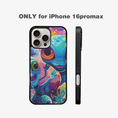 iPhone 16 Pro Max Case — Cartoon Alien Characters, Custom Made Phone Cover