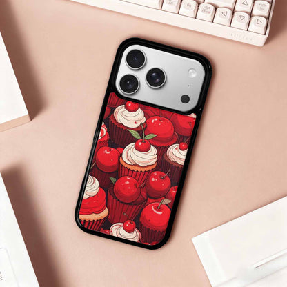 iPhone 17 Pro Case — Retro Cherry Cupcake Retro Vintage, Unique Phone Case Design