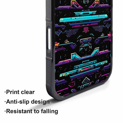iPhone 17 Pro Case — Retro Pixel Art Pattern Bit Retro, Custom Print Case Cover