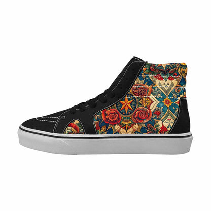 WOMEN'S Old School Tattoo High Top Canvas Aesthetic Sneakers