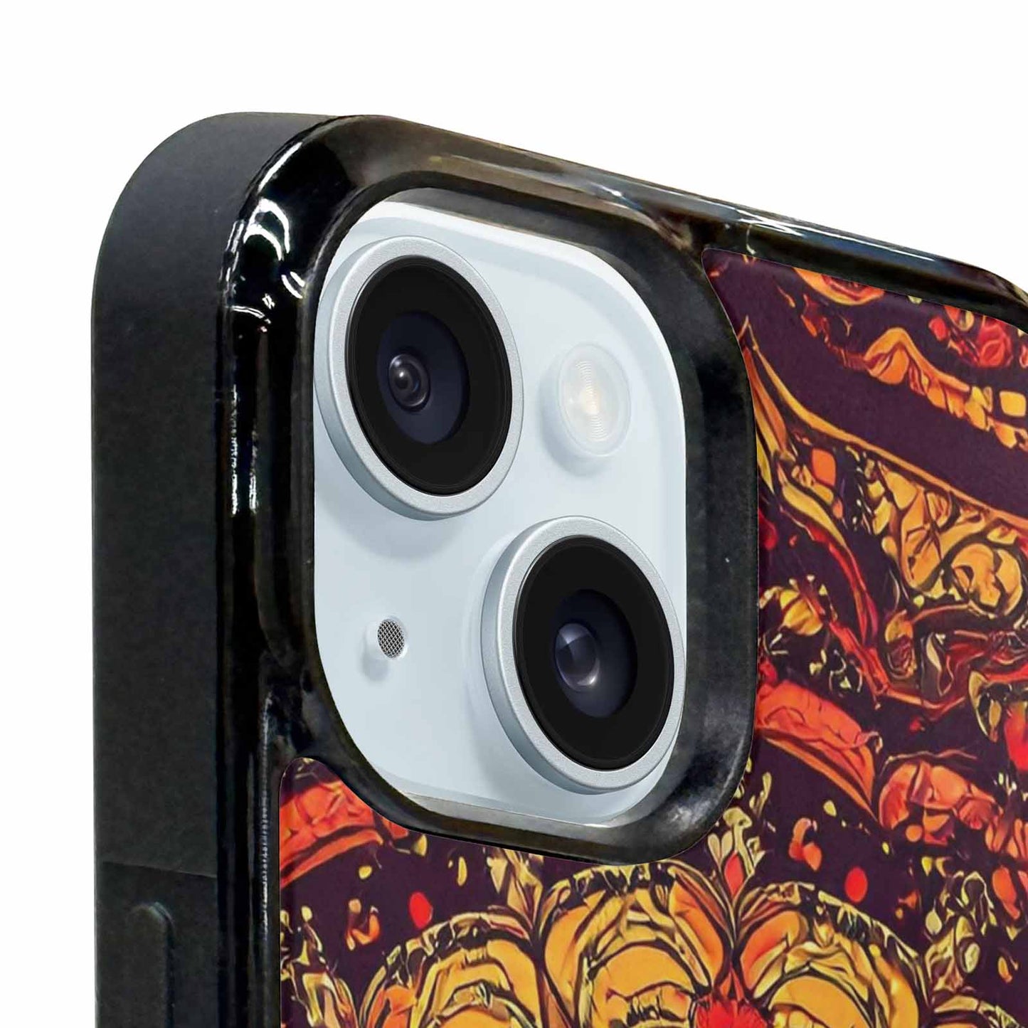 iPhone 15 Plus Case — Mandala Lions Art Seamless Pattern Vibrant, Original Design Phone Case