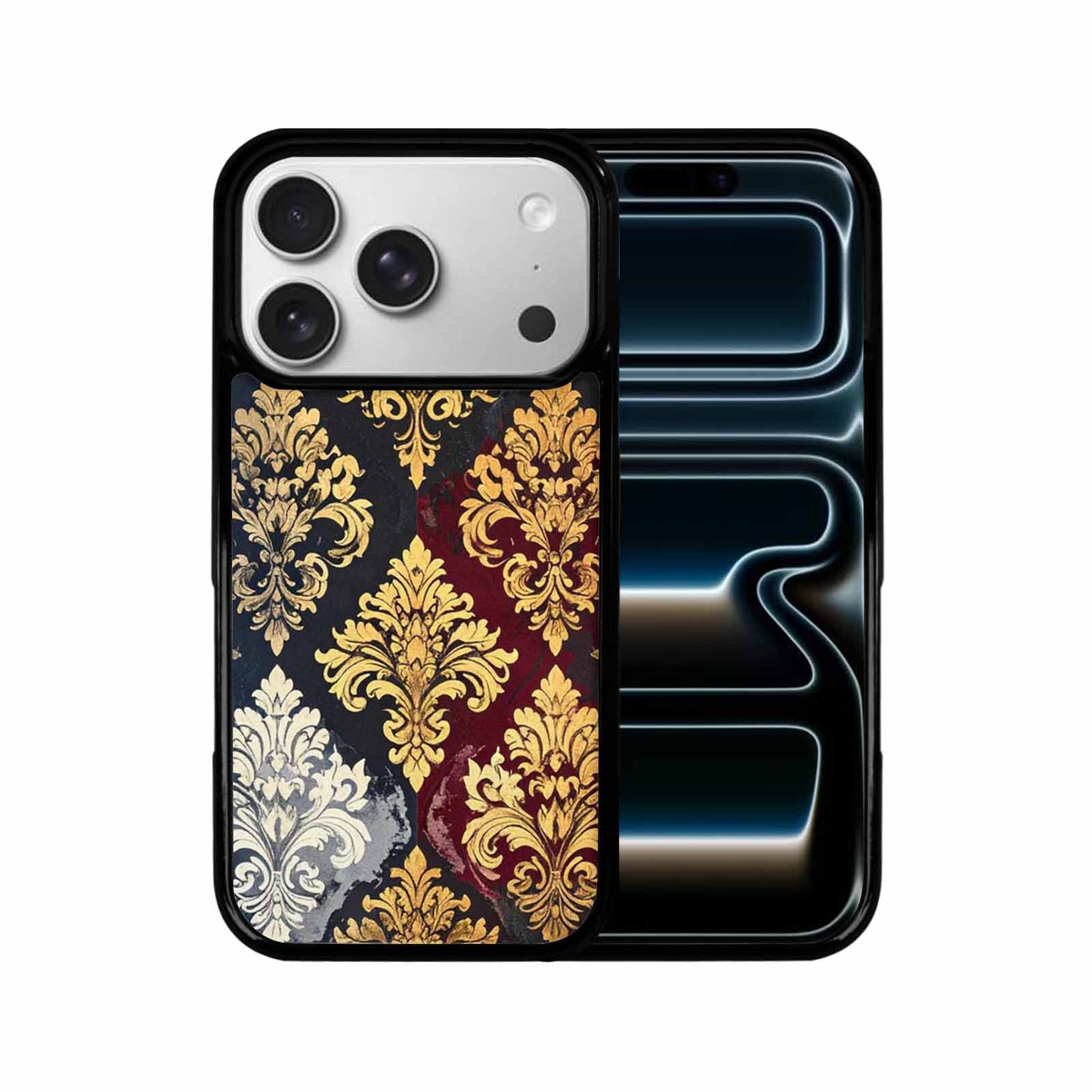 iPhone 17 Pro Case — Small Damask Ornamental Wallpaper Pattern Original, Custom Designed Case Cover