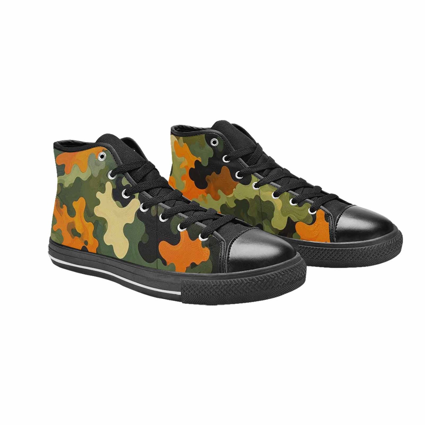 MEN'S Military Camouflage Blotch High Top Canvas Vivid Shoes