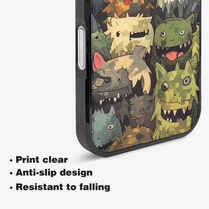 iPhone 16 Plus Case — Monsters Camomonsters Pattern D6o, Unique Phone Case Design