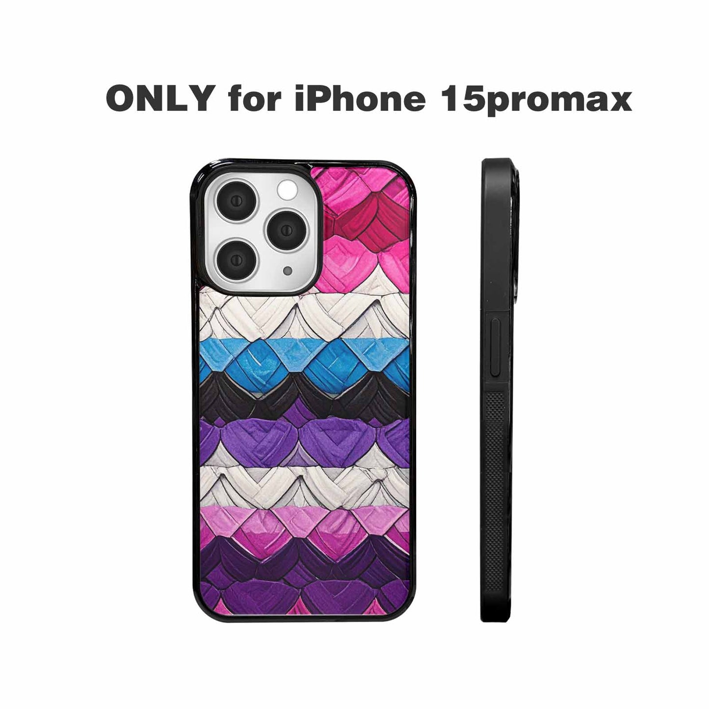 iPhone 15 Pro Max Case — Genderfluid Flag Color Theme Small Rainbow, Personalized Phone Case