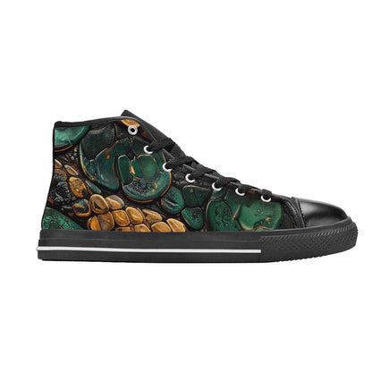 MEN'S Snake Skin Reptile High Top Canvas Cottagecore Shoes