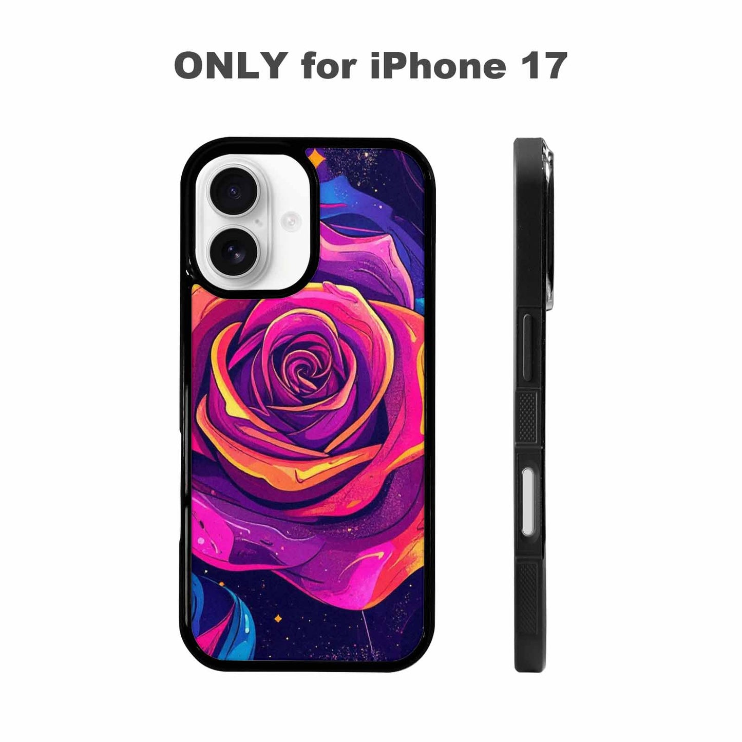 iPhone 17 Case — Rose Galaxy Art Seamless Galaxy Space, Original Design Phone Case