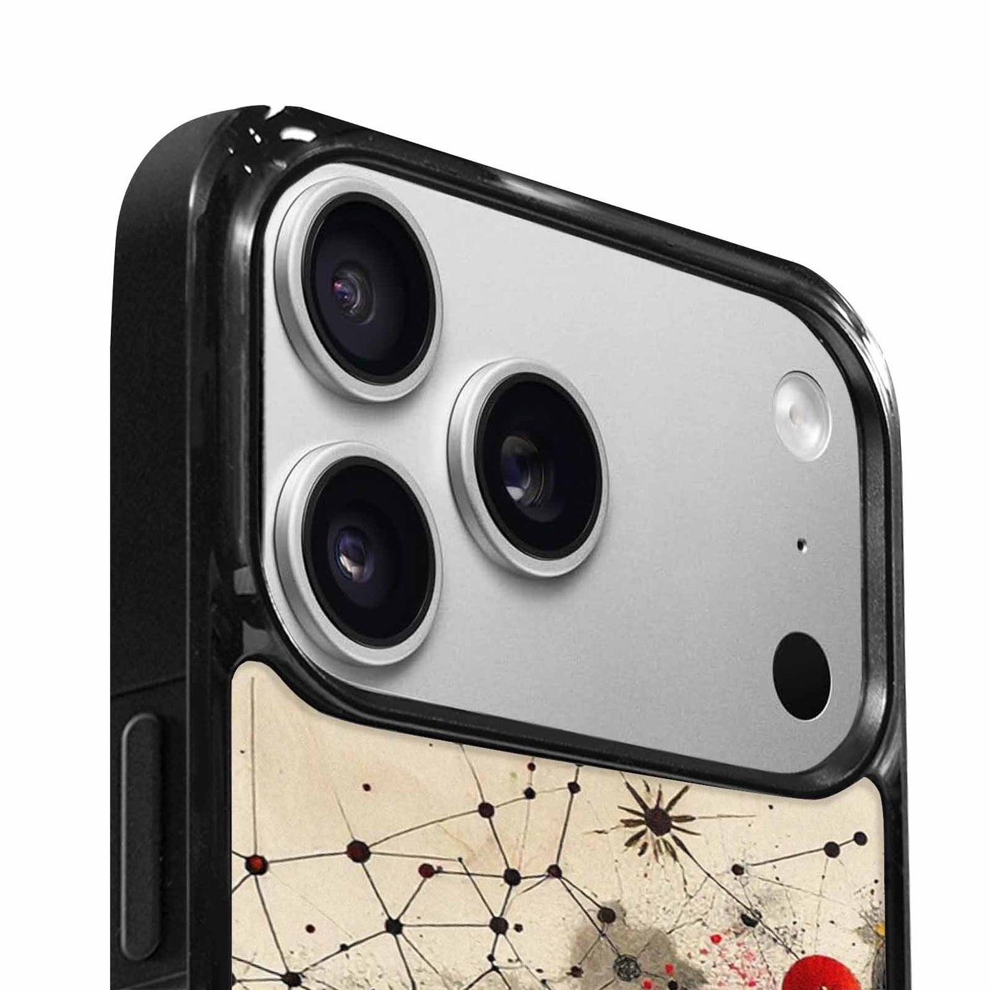 iPhone 17 Pro Max Case — Black &amp; Red Ink Original Art, Custom Designed Case Cover
