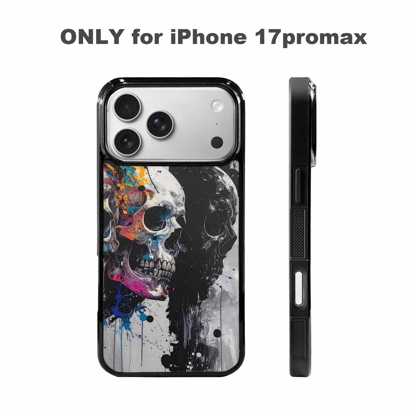 iPhone 17 Pro Max Case — Skull Dark Art Gothic Print Gothic, Custom Designed Case Cover