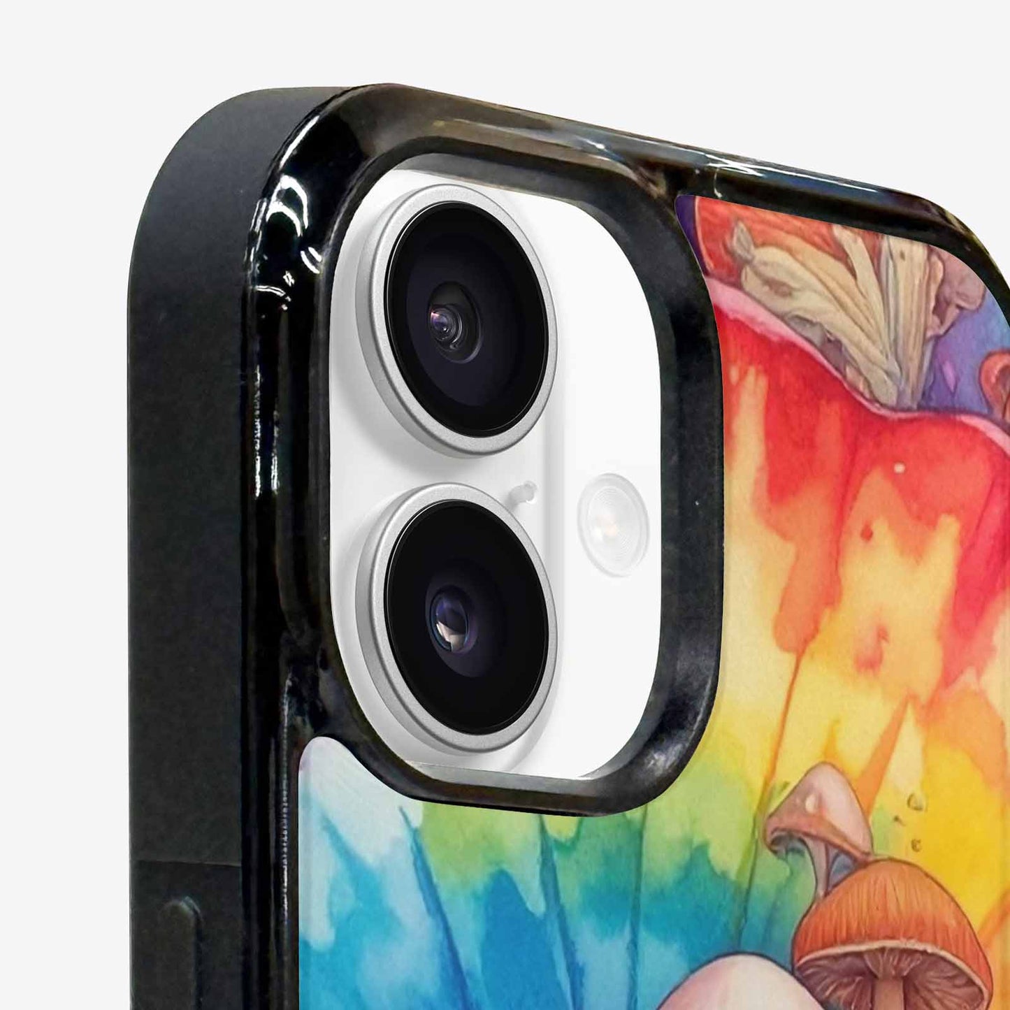 iPhone 16 Plus Case — Mushrooms Tie Dyemushrooms Pat 3w3, Custom Art Phone Cover