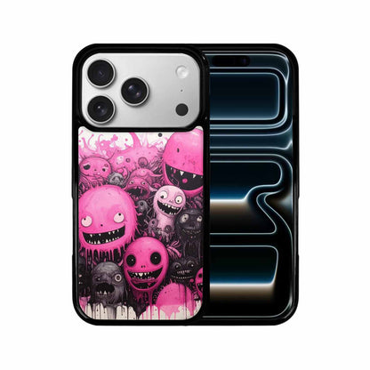 iPhone 17 Pro Case — Black Pink Ink Monsters General Cartoon, Customized Protective Case