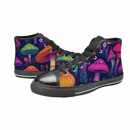 MEN'S Psychedelic Mushroom High Top Canvas Surreal Sneakers