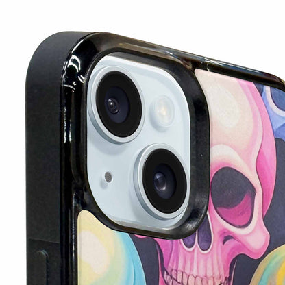 iPhone 15 Plus Case — Dripping Candy Skulls Custom, Unique Phone Case Design