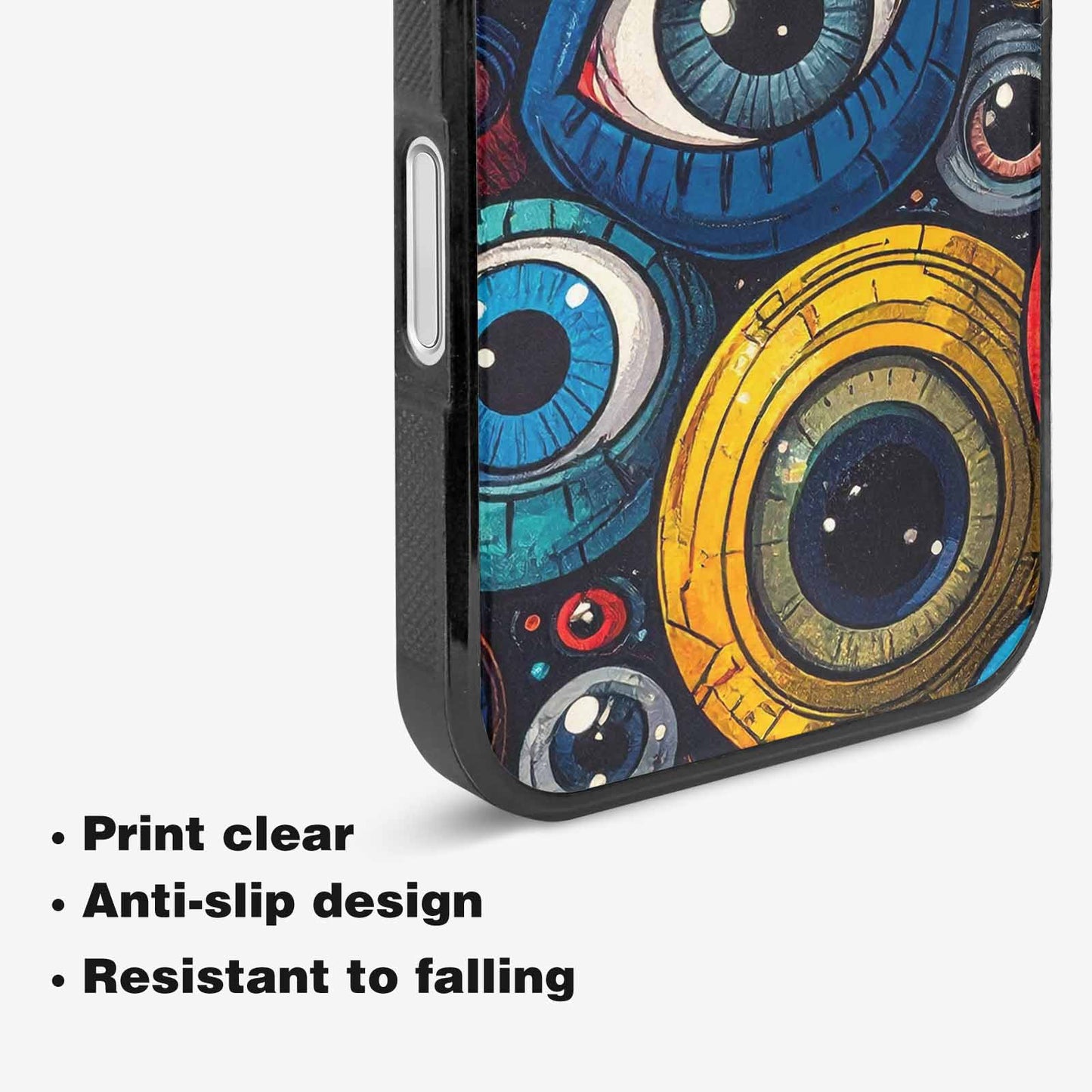 iPhone 16 Plus Case — Cartoon Eyeballs, Custom Art Phone Cover