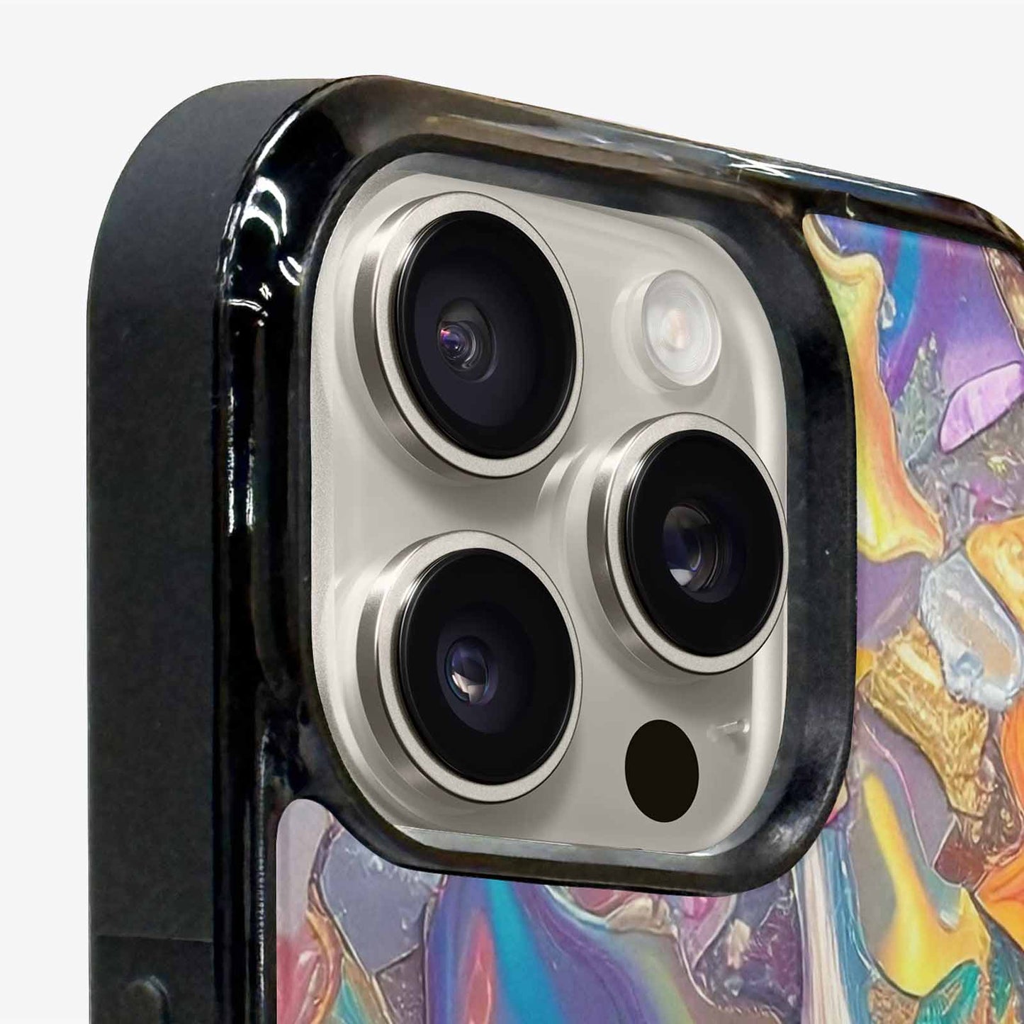 iPhone 15 Pro Max Case — Holographic Iridescent Shimmer Pattern Hundreds Of, Custom Made Phone Cover