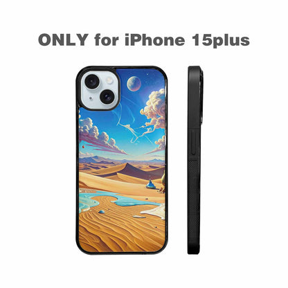 iPhone 15 Plus Case — Surrealist Desert Dreamscape Custom, Custom Made Phone Cover