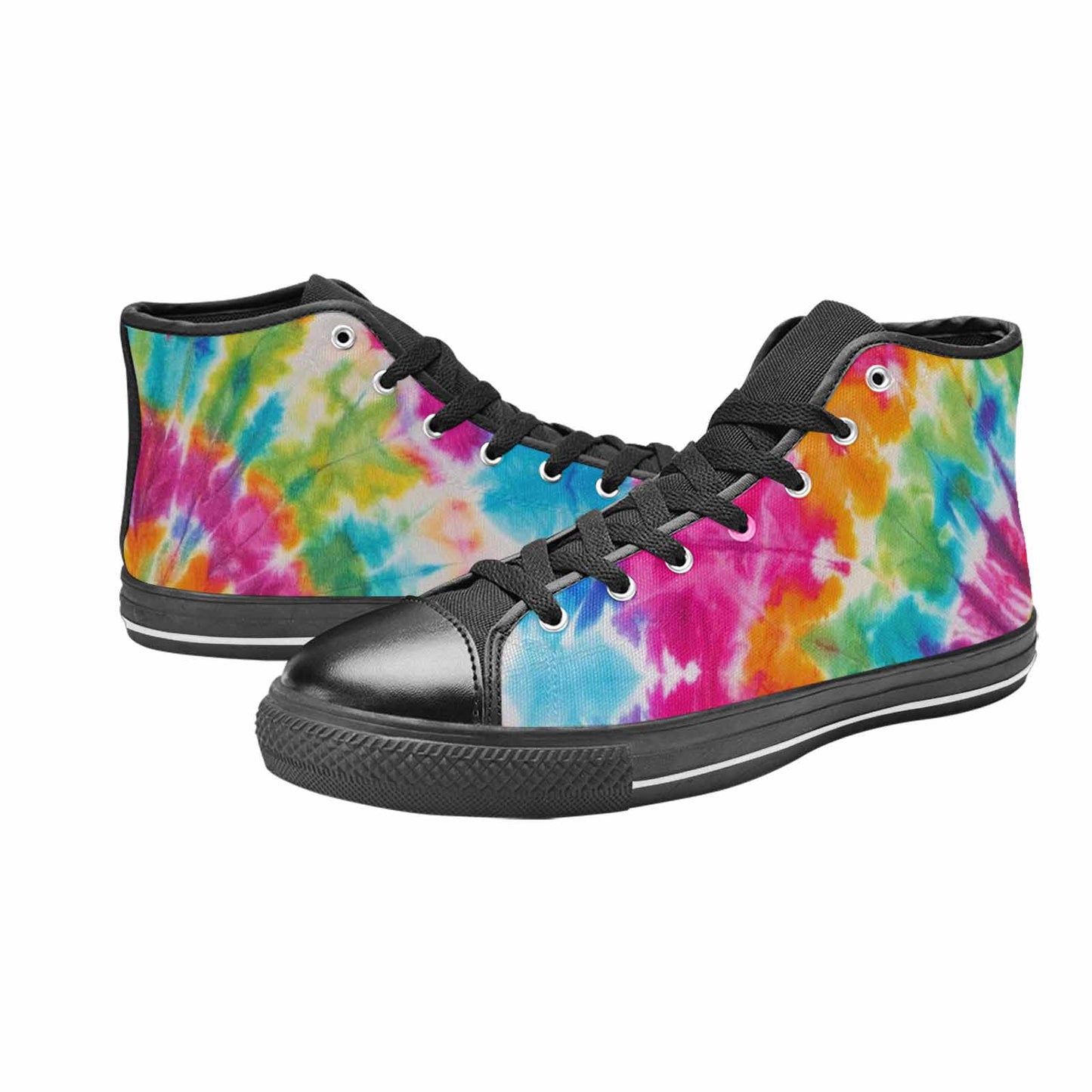WOMEN'S Tie Dye Rainbow Twist High Top Canvas Dreamcore Shoes
