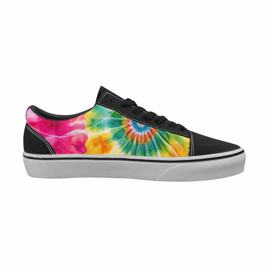 WOMEN'S Tie Dye Swirl Canvas Lace-Up Vivid Custom Sneakers