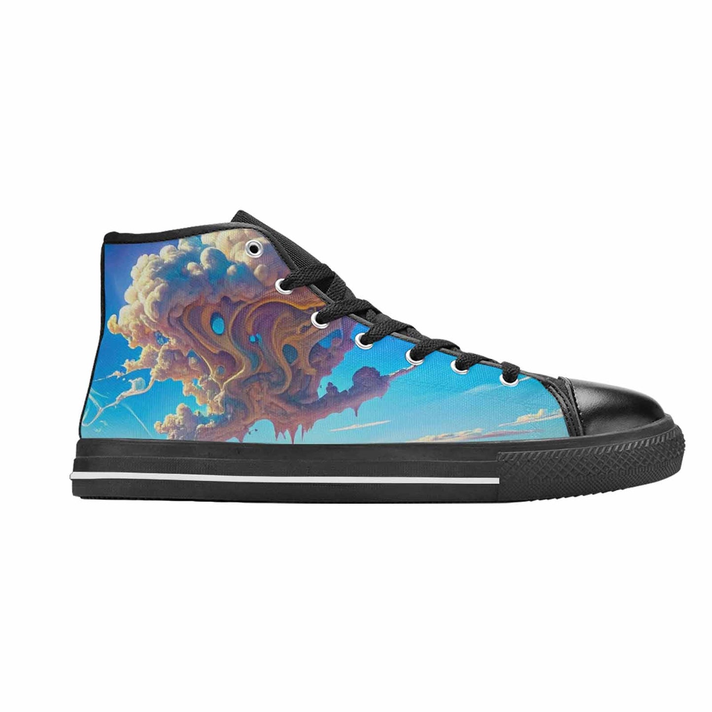 MEN'S Surrealist Desert Dreamscape High Top Canvas Vivid Shoes