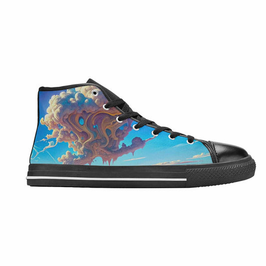 MEN'S Surrealist Desert Dreamscape High Top Canvas Vivid Shoes