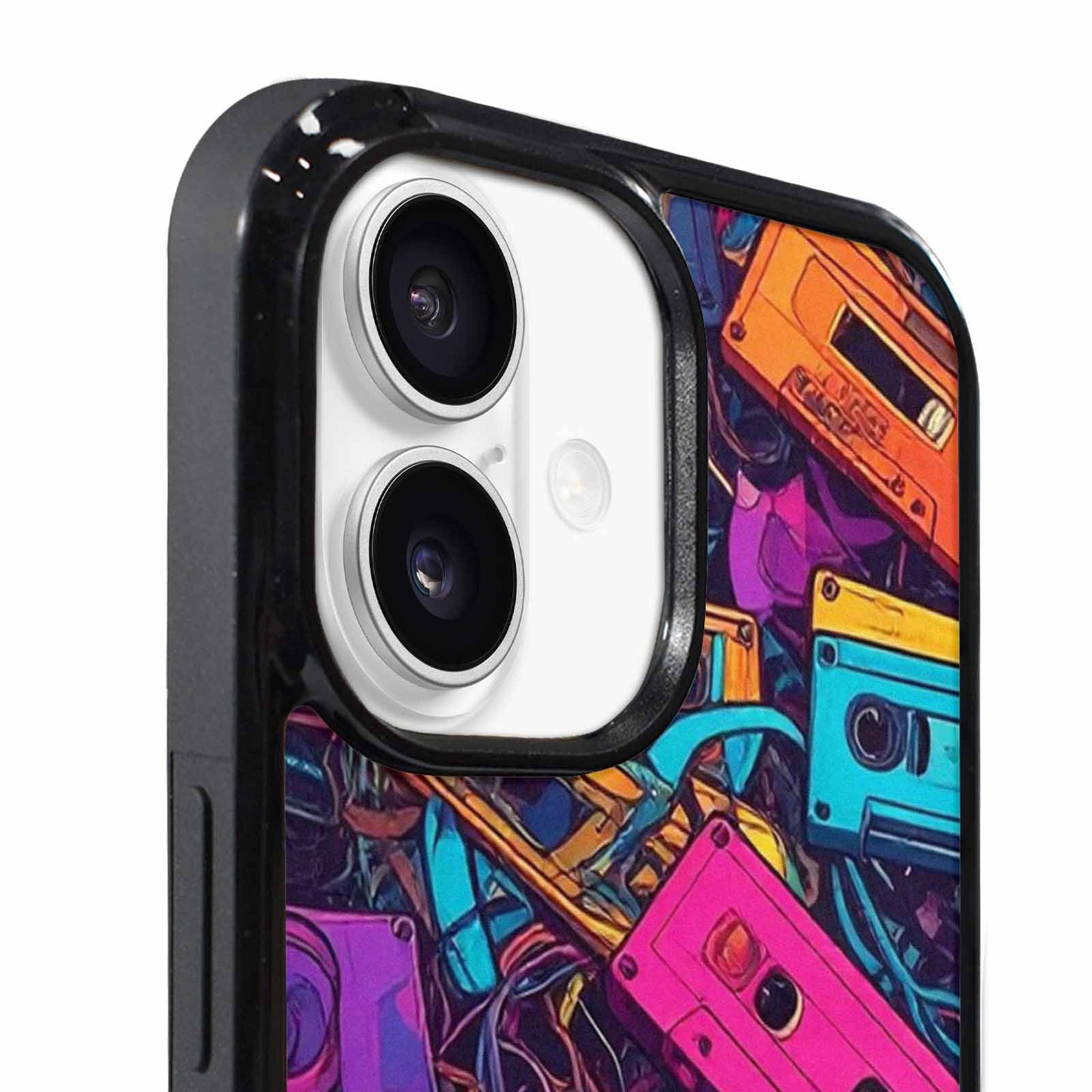 iPhone 17 Case — Retro Cassette Tape Pattern Retro Vintage, Custom Made Phone Cover