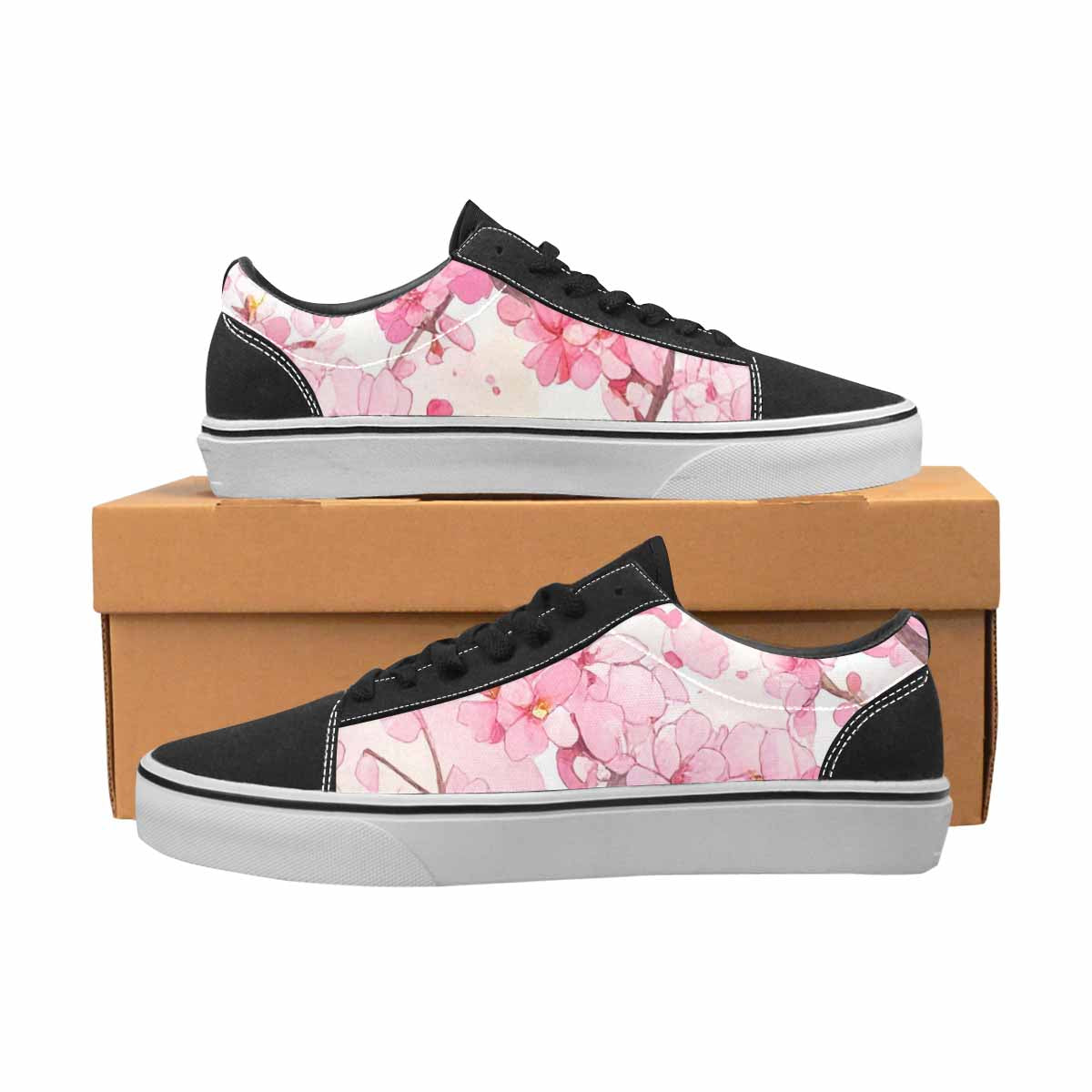 WOMEN'S Cherry Blossom Branch Cherry Lace-Up Canvas Dreamcore Custom Shoes