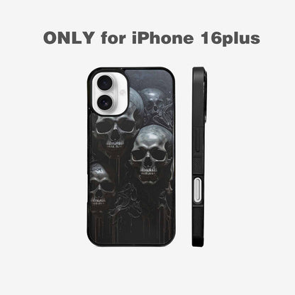 iPhone 16 Plus Case — Grey Dark Black And Grey Tones, Custom Print Case Cover
