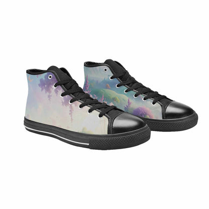 WOMEN'S Surrealist Dreamscape High Top Canvas Cottagecore Custom Sneakers