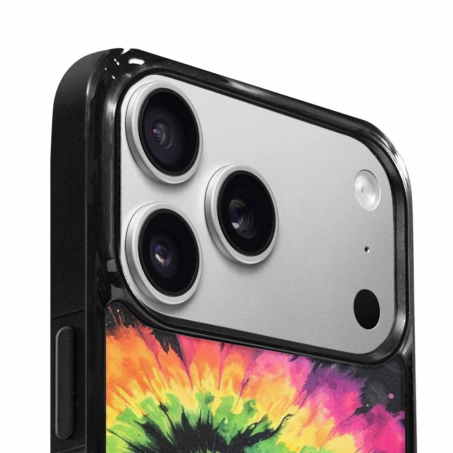 iPhone 17 Pro Max Case — Black &amp; Green Ink Tie Dye, Personalized Phone Case