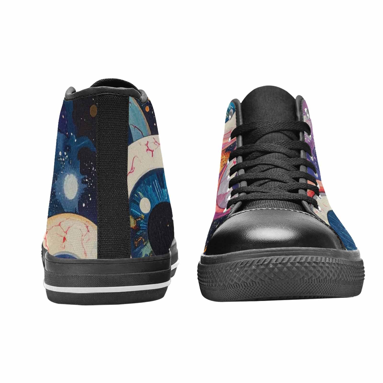 MEN'S Cartoon Eyeballs Galaxy High Top Canvas Dreamcore Custom Shoes