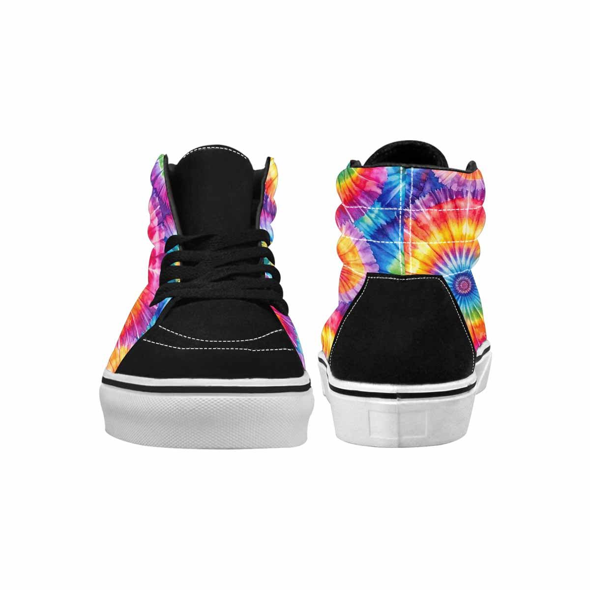 WOMEN'S Tie Dye - High Top Canvas Wallpaper Art Shoes