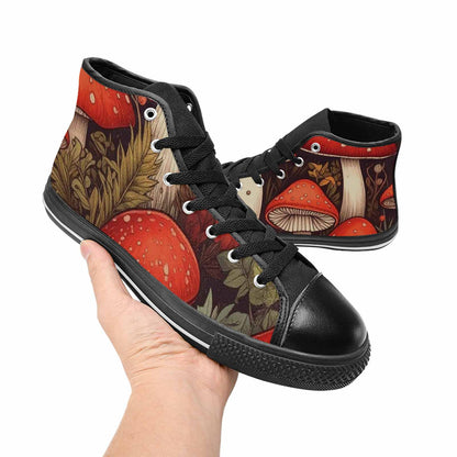 MEN'S Mushroom High Top Canvas Cottagecore Shoes