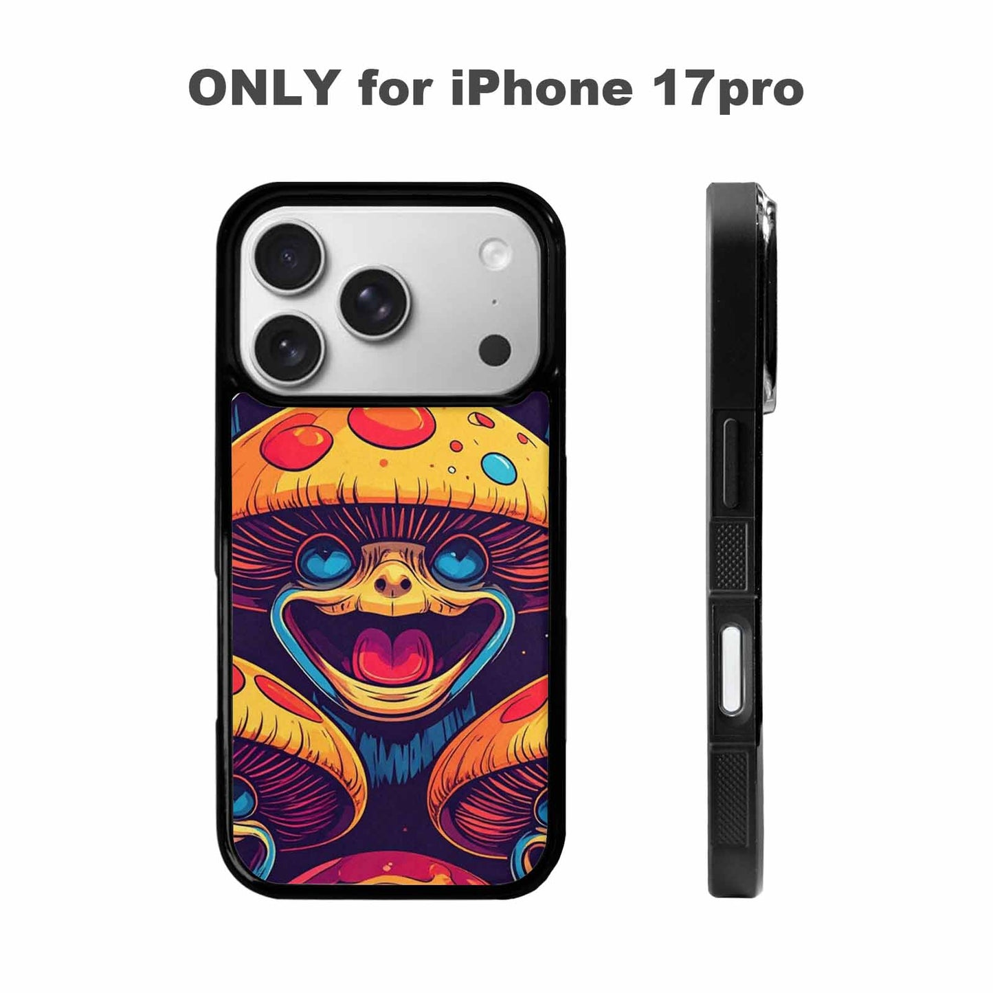 iPhone 17 Pro Case — Retro Mushroom Cartoon Art Pattern Retro, Custom Art Phone Cover