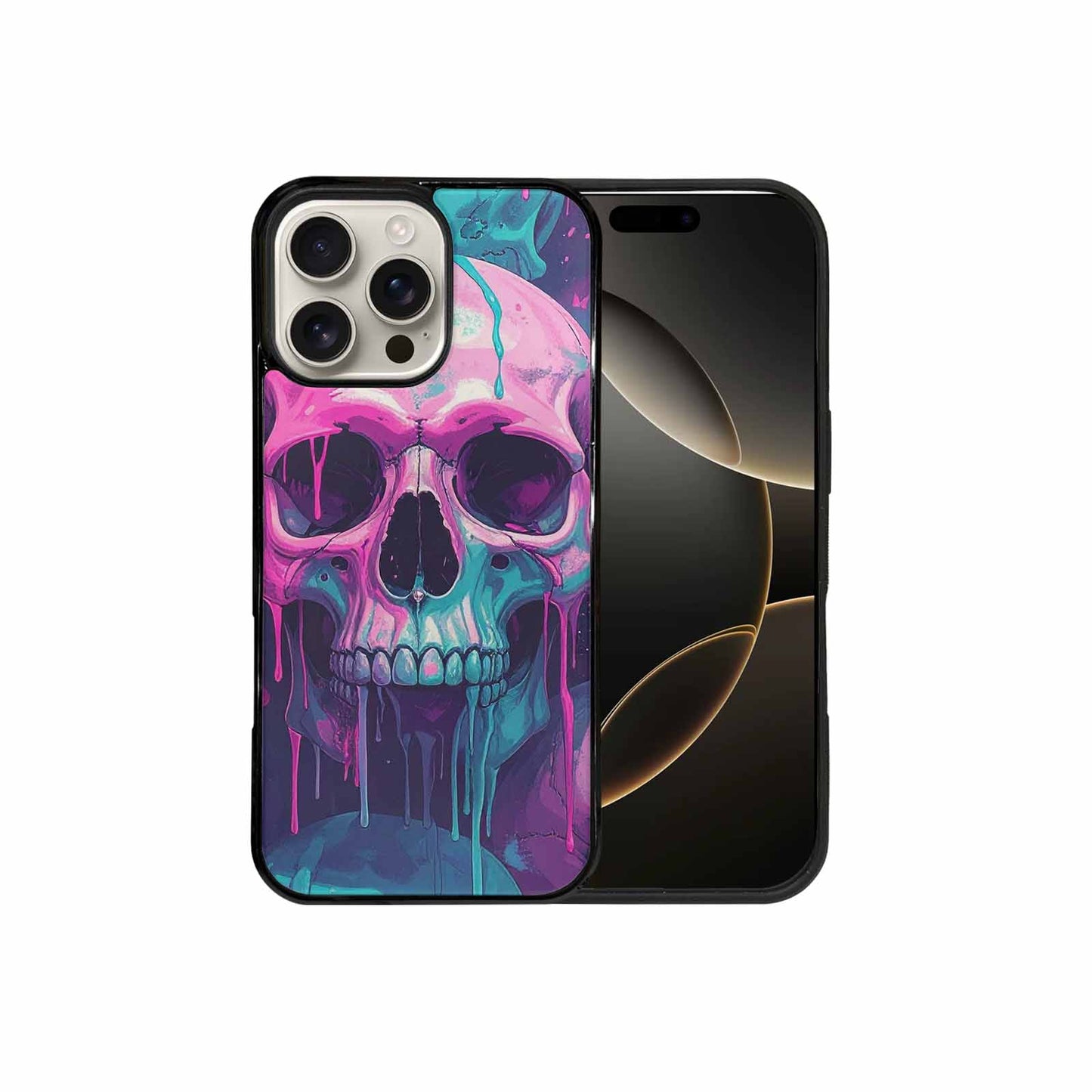 iPhone 16 Pro Max Case — 1000\'s Of Skulls Overlapping Each Other, Custom Art Phone Cover