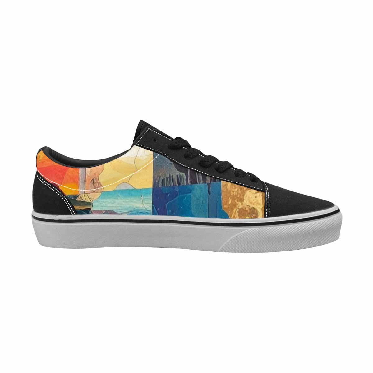 WOMEN'S Surreal Dream Fragment Lace-Up Canvas Kaleidoscope Sneakers