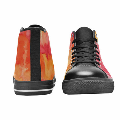 MEN'S Tie Dye - High Top Canvas Wallpaper Art Custom Sneakers
