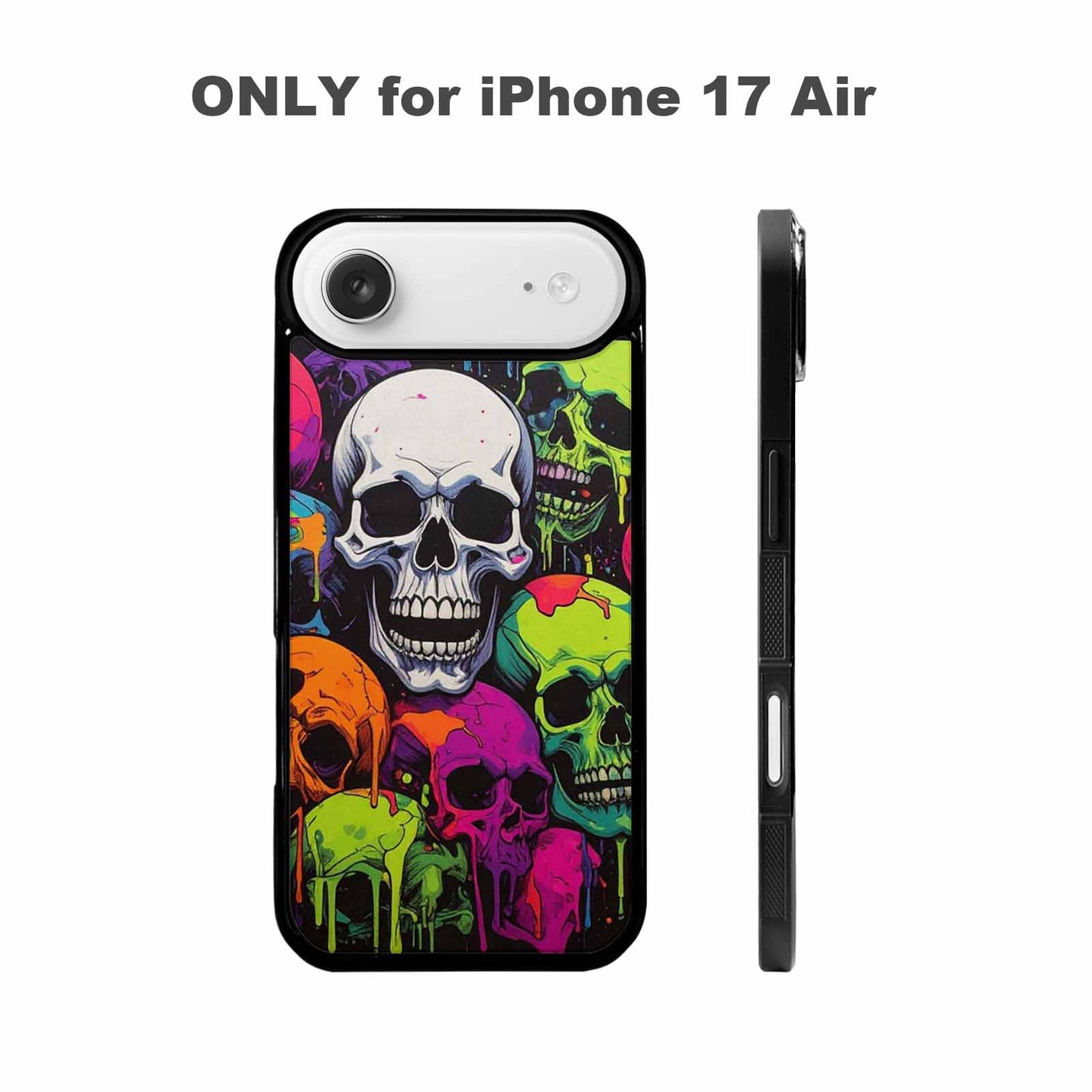 iPhone 17 Air Case — Vibrant Camo Of Skeletons Neon Camo, Unique Phone Case Design